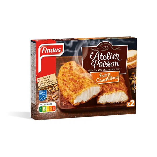 Saldētas Mintaja filejas panētas Extra Croustillant Findus, 250 g