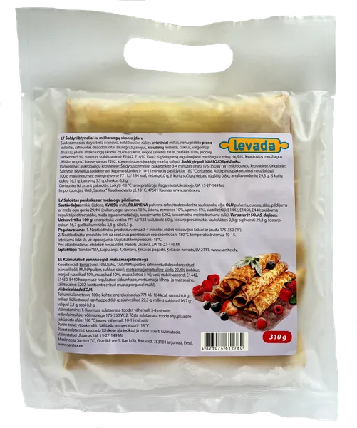 Saldētas pankūkas LEVADA ar meža ogām, 52g x 6gab