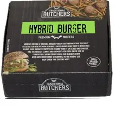 Saldētas hibrīda liellopa burgera kotletes uz zirņu bāzes TRADITIONAL BUTCHERS Hybrid, 2 gab x 125g