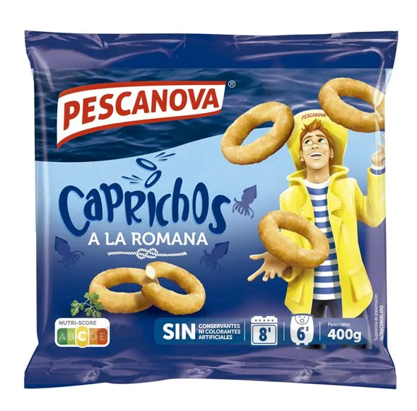 Kalmāru gredzeni panējumā PESCANOVA, Capriucos A La Romana, saldēti, 400g