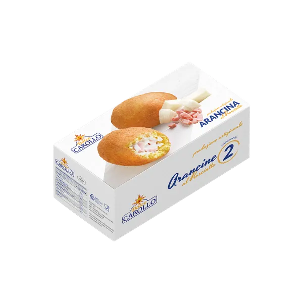 Šaldyti kepti arančinai, su sūriu ir prosciuto kumpiu (200 g × 2 vnt.), 400 g