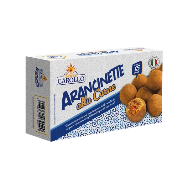 Šaldyti kepti mini arančinai, su ragu, (25 g x 8 vnt.), 200 g