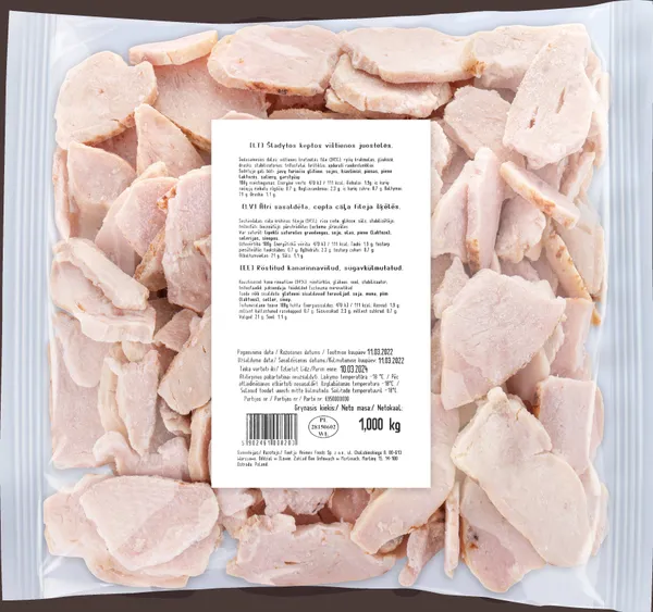 Šaldyti kepti vištienos krūtinėlės griežinėliai MORLINY, 1 kg