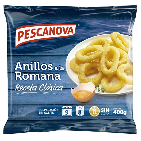 Kalmāru gredzeni panējumā PESCANOVA, bez glutēna, saldēti, 400g