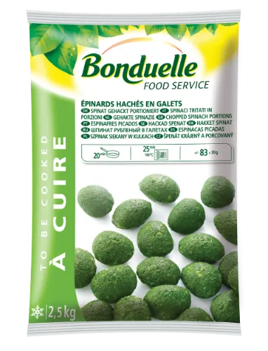 Šaldyti smulkinti špinatai BONDUELLE, 2,5 kg