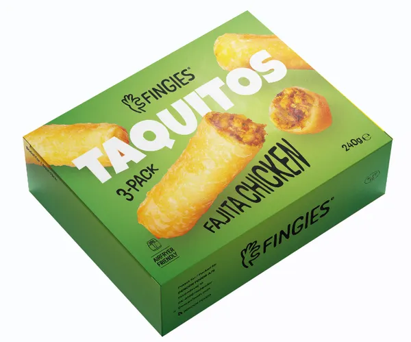 Šaldyti tortilijų suktinukai TAQUITOS su vištiena, 3x80g
