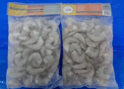 Šaldytos baltakojės blyškiosios krevetės, nevirtos, HLSO EP, 26/30, 25% glazūros, 1kg