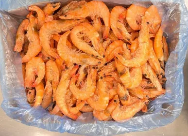 Šaldytos baltakojės blyškiosios krevetės, virtos, su galva, su kiautu, 30/40, 4kg