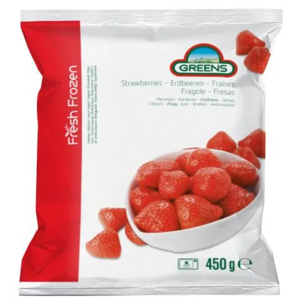 Šaldytos braškės GREENS, 450 g