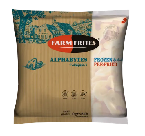 Šaldytos bulvės FARM FRITES Alphabytes, 1 kg