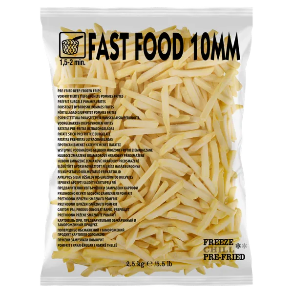 Šaldytos bulvės FARM FRITES Fast Food, 10 mm 90s , 2,5 kg