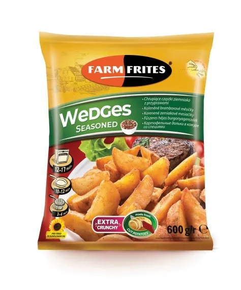 Šaldytos bulvių skiltelės FARM FRITES, su prieskoniais, 600 g