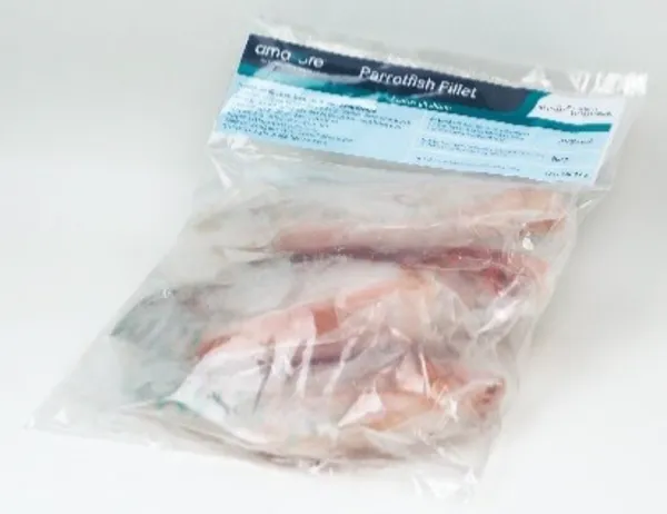Šaldytos geltonžvynės papūgžuvės filė, su oda, 800g