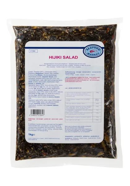 Šaldytos jūros dumblių salotos"Hijiki", SEAFOOD MARKET 1 kg