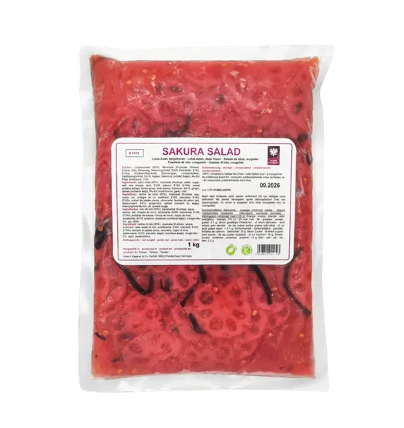 Šaldytos, marinuotos lotoso šaknų salotos SAKURA 1kg