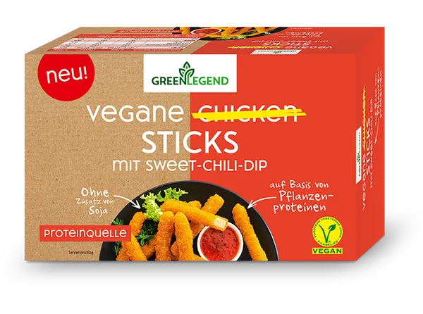 Saldēts vegānu "cāļa" nūjiņas, 300g