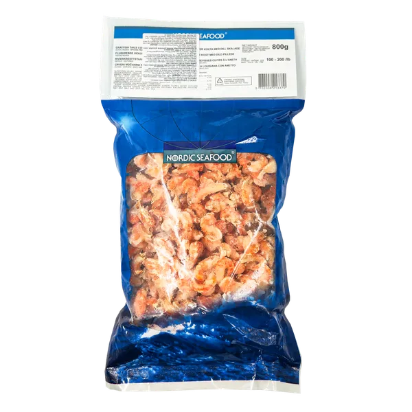 Šaldytos vėžių uodegėlės, 100/200, 20%, 1 kg