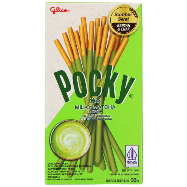 Nūjiņas POCKY ar zaļās tējas glazūra 33g