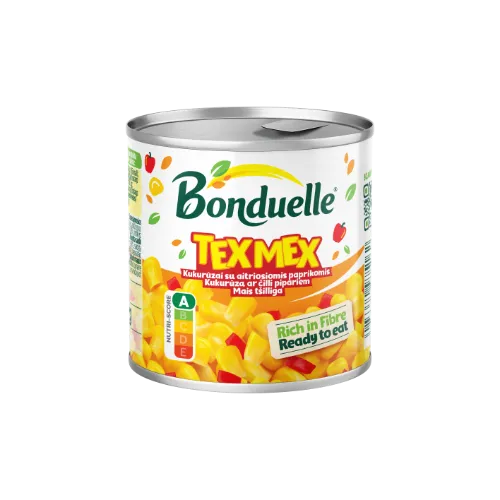 Saldžiųjų kukurūzų ir paprikų mišinys BONDUELLE, 165g/140g