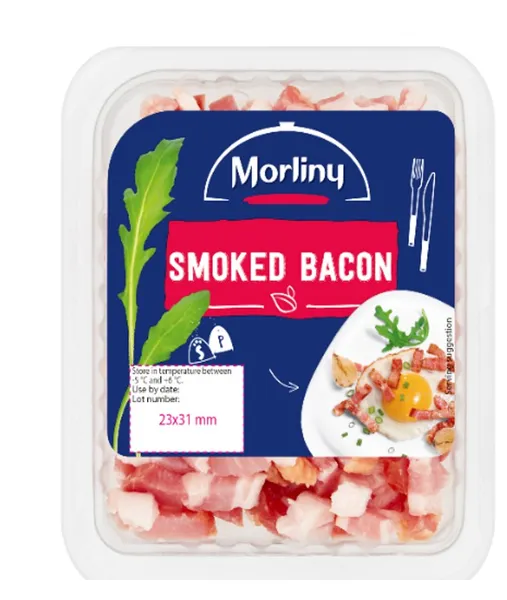 Šalto rūkymo kiaulienos kubeliai MORLINY, pjaustyti, aukščiausia rūšis, 200 g
