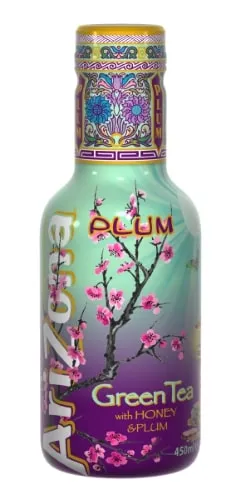 Šaltos arbatos gėrimas ARIZONA, su medumi ir slyvų sultimis, 450ml PET