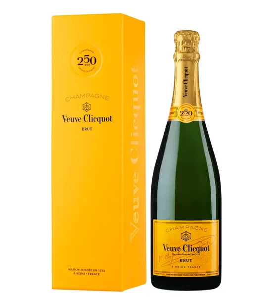 Šampanas VEUVE CLICQUOT Brut, Yellow label, su dėžute, 12,5%, 0,75 l