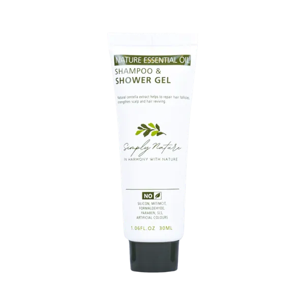 Šampūnas ir dušo želė Simple Nature, 30 ml 50 vnt