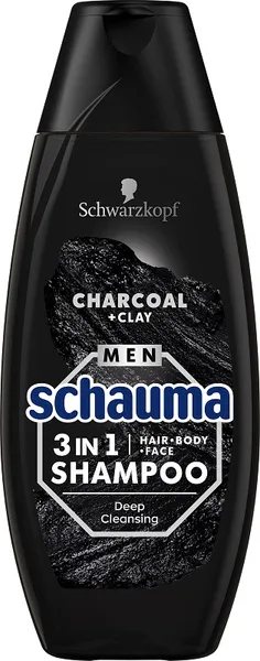 Šampūnas SCHAUMA  Men 3in1 Charcoal, 400 ml