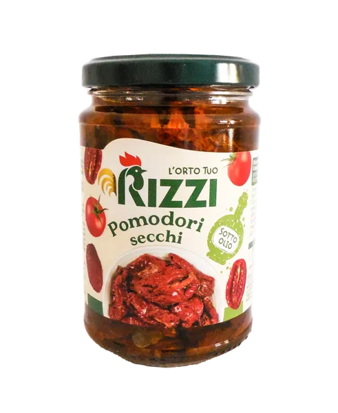 Saulē kaltēti tomāti RIZZI, saulespuķu eļļā, 280g/162g