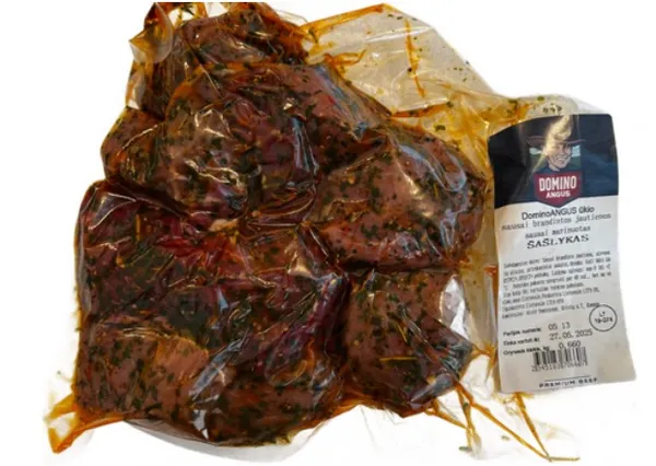 Sausai brandintas 30d+,jautienos šašlykas, DOMINO ANGUS, sausai marinuotas, ~1kg