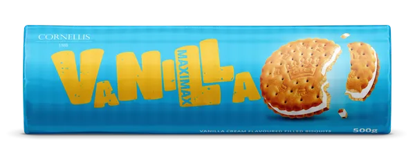 Sausainiai CORNELLIS MaxiMax, vaniliniai, 500 g
