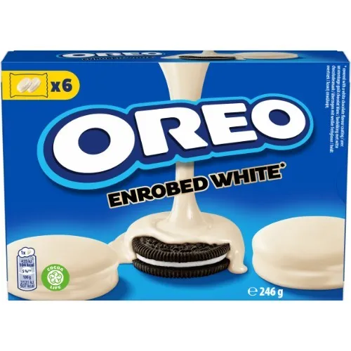 Sausainiai OREO  aplieti baltu šokoladu  246g