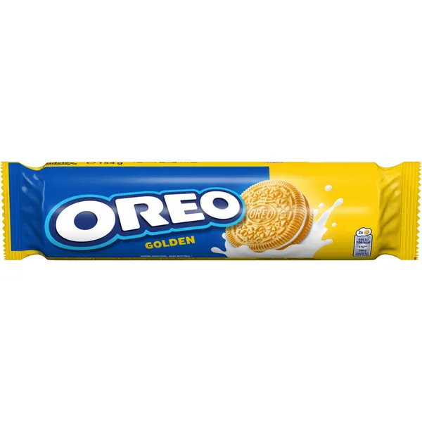 Cepumi OREO GOLDEN ar vaniļas garšas pildījumu 154g