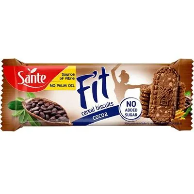 Sausainiai SANTE, Fit Cereal, kakavos skonio, 50 g