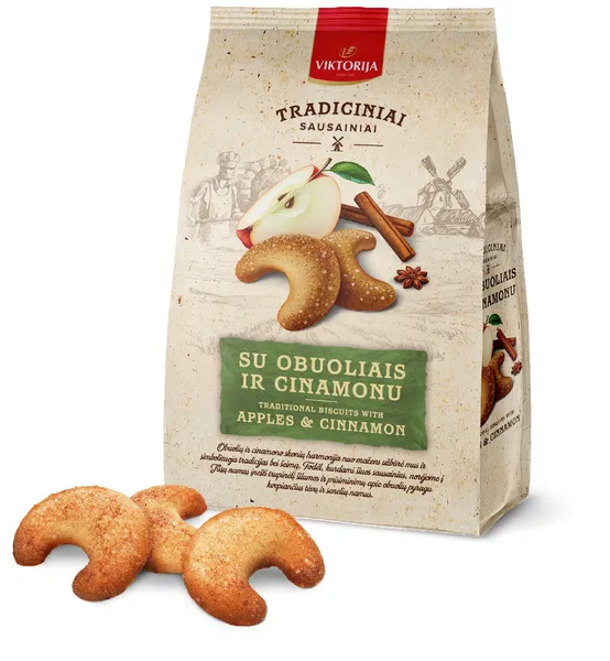 Sausainiai SU OBUOLIAIS IR CINAMONU, 250 g