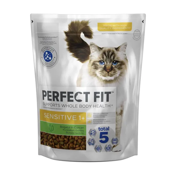 Sausas pašaras katėms PERFECT FIT, suaugusioms katėms, su kalakutiena, 750 g