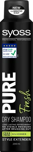 Sausas šampūnas SYOSS "Pure Fresh", 200ml