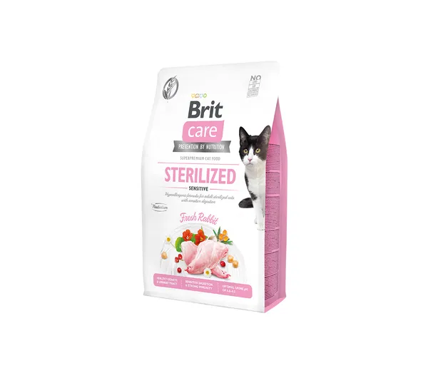 Sausas visavertis pašaras katėms  BRIT CARE Cat GF Sterilized Sensitive, 2 kg