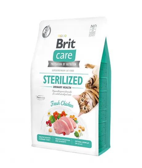 Sausas visavertis pašaras katėms BRIT Care Cat GF Sterilized Urinary Health, 2 kg