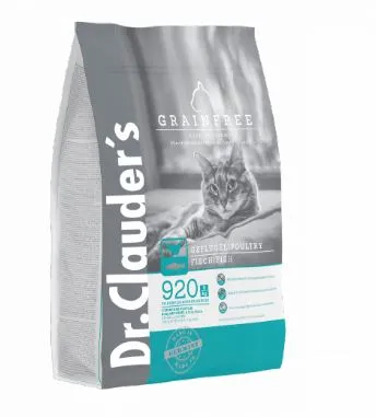 Sausas visavertis pašaras katėms DR. CLAUDER'S Grainfree, be grūdų, suaugusioms,  1,5 kg