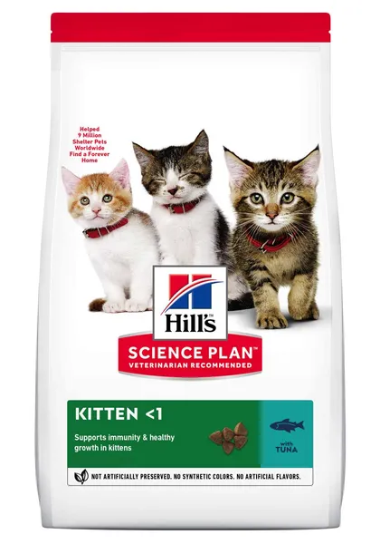 Sausas visavertis pašaras katėms HILL'S, su tunu,  iki 1 metų, 1,5 kg