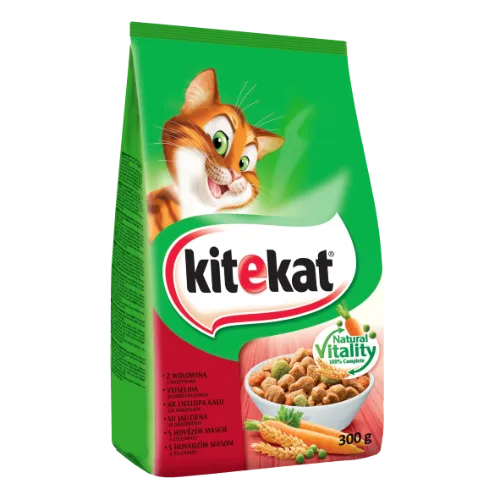 Kitekat ar cāļa gaļu un dārzeņiem 0.3 kg