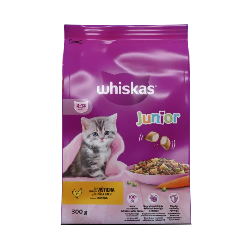 Barība kaķēniem Whiskas ar vistas gaļu 300g