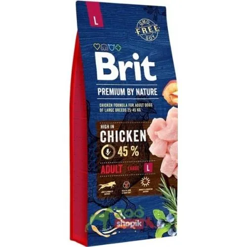 Sausas visavertis pašaras šunims BRIT Adult L, 15 kg