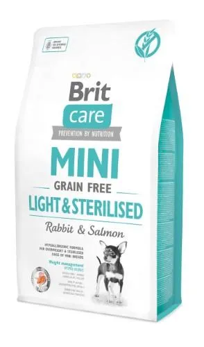 Sausas visavertis pašaras šunims BRIT CARE, Mini Light and Sterilised, 2 kg