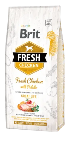 Sausas visavertis pašaras šunims BRIT Fresh Chicken with Potato  12 kg