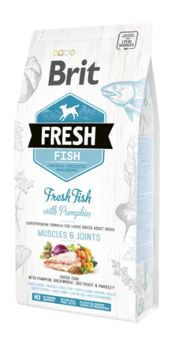 Sausas visavertis pašaras šunims BRIT, Fresh Fish with Pumpkin Adult Large, 2,5 kg