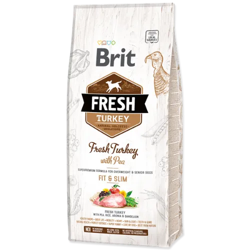 Sausas visavertis pašaras šunims BRIT, Fresh Turkey with Pea, Adult, Large, 12 kg