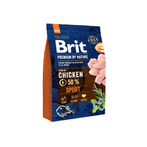 Sausas visavertis pašaras šunims BRIT PREMIUM By Nature Sport, 3 kg