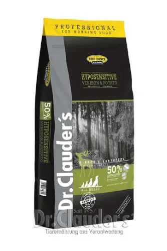 Sausas visavertis pašaras šunims DR. CLAUDER'S, su elniena ir bulvėmis, 20 kg